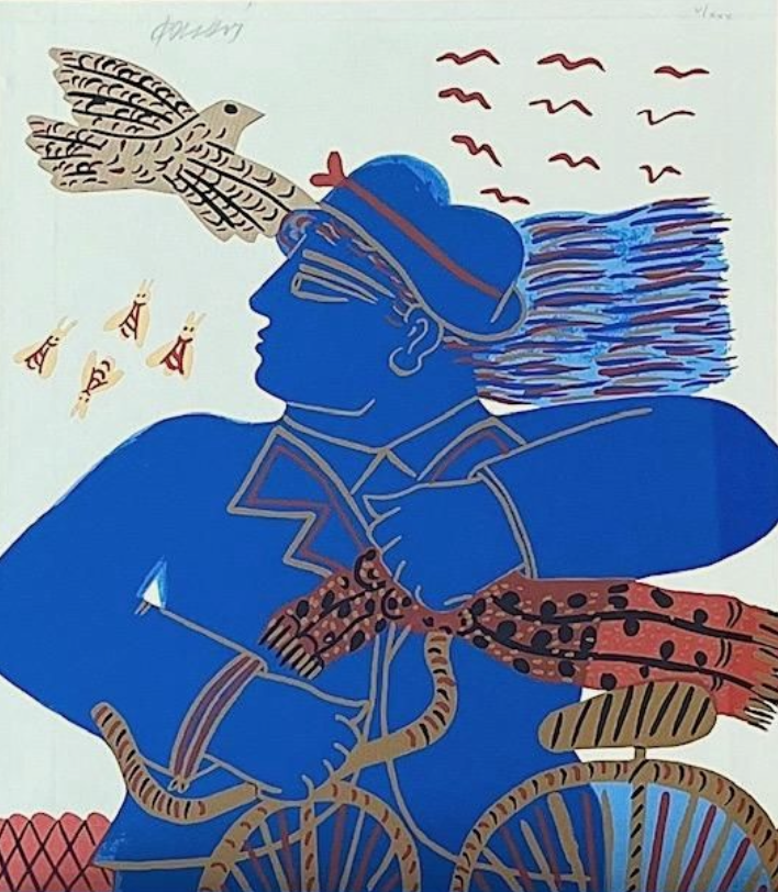 ΑΛΕΚΟΣ ΦΑΣΙΑΝΟΣ (1935-2022) - ΠΟΔΗΛΑΤΗΣ ΜΕ ΦΟΥΛΑΡΙ